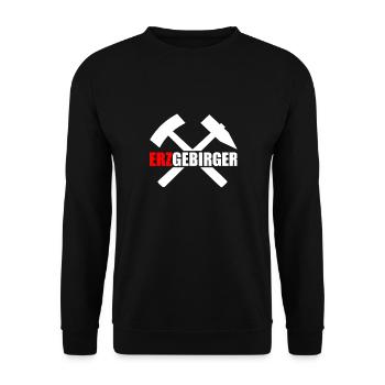 Erzgebirger Heimat Sachsen - Unisex Pullover - Schwarz - Vorne - Alina (178cm) & Michal (187cm)