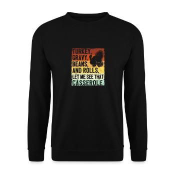 Turkey sauce beans and rolls Let me - Unisex Sweatshirt - black - Front - Alina (178cm) & Michal (187cm)