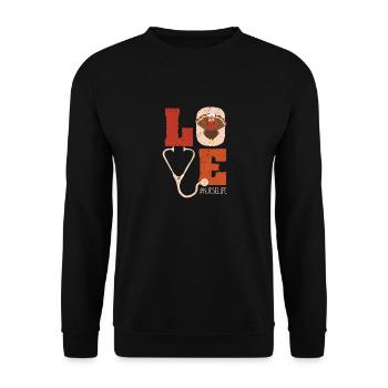 Love Turkey Stethoscope Nurse Life - Unisex Sweatshirt - black - Front - Alina (178cm) & Michal (187cm)