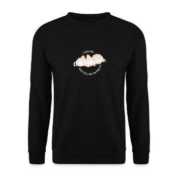 Feed Me Crab Rangoons And Tell Me I'm Pretty - Unisex Sweatshirt - black - Front - Alina (178cm) & Michal (187cm)