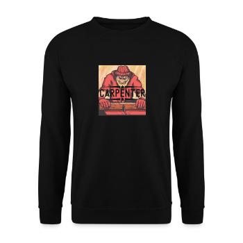 Carpenter Schreiner Holz Holzarbeiten Kreissäge - Unisex Pullover - Schwarz - Vorne - Alina (178cm) & Michal (187cm)