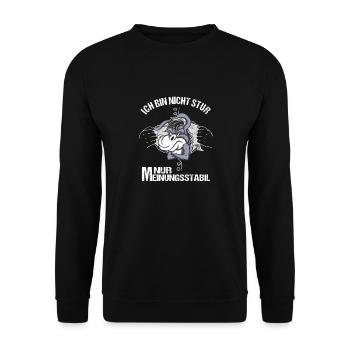 Ich bin nicht stur nur Meinungsstabil Esel Bauer - Unisex Pullover - Schwarz - Vorne - Alina (178cm) & Michal (187cm)