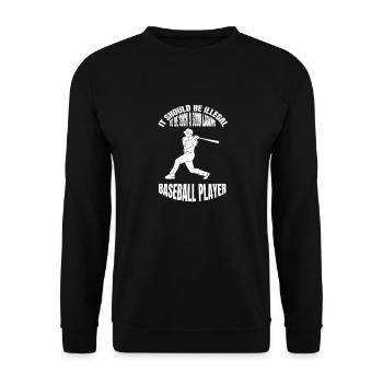 Baseball Baseball Amateurs Cadeau de jeu de baseball - Sweat-shirt Unisexe - noir - Devant - Alina (178cm) & Michal (187cm)