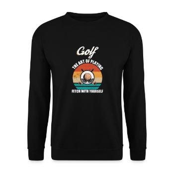 Golf Sportsman Golf Player Retro Club Sport - Unisex Sweatshirt - black - Front - Alina (178cm) & Michal (187cm)
