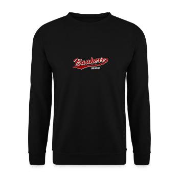 Bauherr Kinder Edition Handwerk Vintage Motiv - Unisex Pullover - Schwarz - Vorne - Alina (178cm) & Michal (187cm)