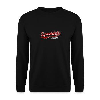 Landwirt Premium Bauer Farmer Vintage Motiv - Unisex Pullover - Schwarz - Vorne - Alina (178cm) & Michal (187cm)