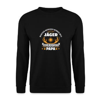Manche Menschen Nennen Mich Jäger Die Wichtigsten - Unisex Pullover - Schwarz - Vorne - Alina (178cm) & Michal (187cm)