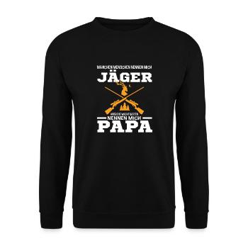 Manche Menschen Nennen Mich Jäger Die Wichtigsten - Unisex Pullover - Schwarz - Vorne - Alina (178cm) & Michal (187cm)