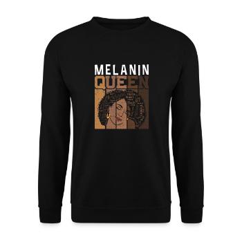 Melanin Queen Proud Black - Unisex Sweatshirt - black - Front - Alina (178cm) & Michal (187cm)
