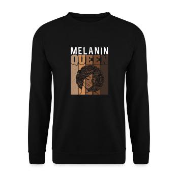 Melanin Queen Proud Black - Unisex Sweatshirt - black - Front - Alina (178cm) & Michal (187cm)