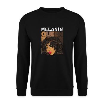 Melanin Queen Proud Black - Unisex Sweatshirt - black - Front - Alina (178cm) & Michal (187cm)