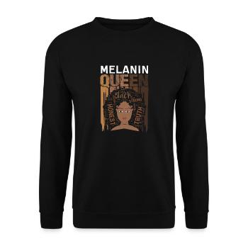 Melanin Queen Proud Black - Unisex Sweatshirt - black - Front - Alina (178cm) & Michal (187cm)