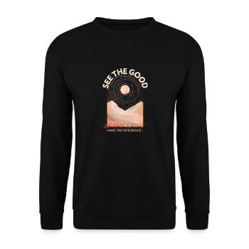 See the Good - Unisex Sweatshirt - black - Front - Alina (178cm) & Michal (187cm)