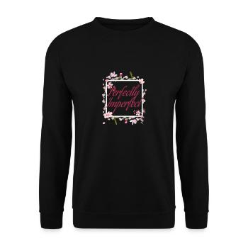 Perfectly Imperfect - Unisex Pullover - Schwarz - Vorne - Alina (178cm) & Michal (187cm)