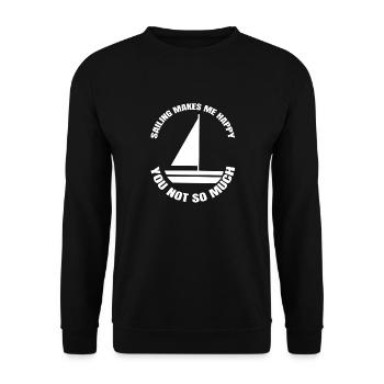 Voilier Voilier Voilier Marin Capitaine Voile - Sweat-shirt Unisexe - noir - Devant - Alina (178cm) & Michal (187cm)