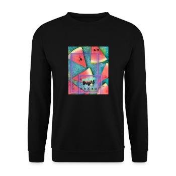 Melone Music brighting your heart | Melone Musik - Unisex Pullover - Schwarz - Vorne - Alina (178cm) & Michal (187cm)
