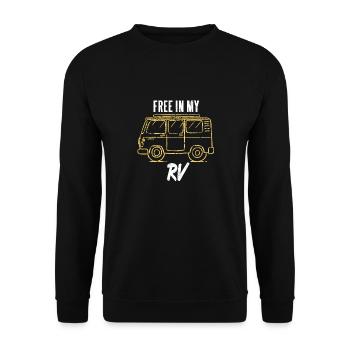 Rétro Vintage Gratuit Dans Mon VR Super T-Shirt - Sweat-shirt Unisexe - noir - Devant - Alina (178cm) & Michal (187cm)