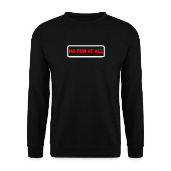 Überhaupt kein Spaß Warnzeichen Gefahr - Unisex Pullover - Schwarz - Vorne - Alina (178cm) & Michal (187cm)