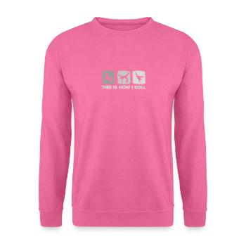 Voici comment je roule, Macaco Capoeira - Sweat-shirt Unisexe - rose - Devant