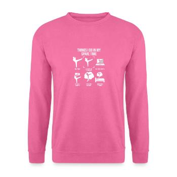 Ce que je fais dans mes temps libres, professeur de capoeira - Sweat-shirt Unisexe - rose - Devant