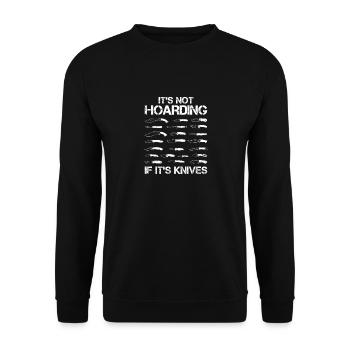 Ce n’est pas de la thésaurisation si ce sont des couteaux, collectionneur de couteaux - Sweat-shirt Unisexe - noir - Devant - Alina (178cm) & Michal (187cm)