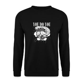 You Wear An Athletic Weightlifting Biceps - Unisex Sweatshirt - black - Front - Alina (178cm) & Michal (187cm)