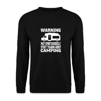 Motorhome Gift Tents Caravan Camp Camping - Unisex Sweatshirt - black - Front - Alina (178cm) & Michal (187cm)