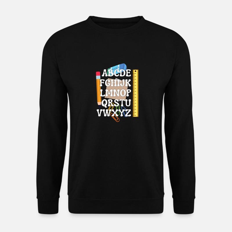 Back to school Alphabet shirt - Unisex Sweatshirt - black