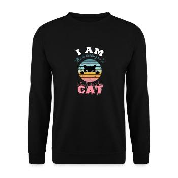 I am Schrödinger's cat sunset - Unisex Sweatshirt - black - Front - Alina (178cm) & Michal (187cm)
