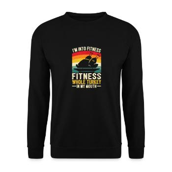 Drôle de Thanksgiving Je suis en forme partout en Turquie - Sweat-shirt Unisexe - noir - Devant - Alina (178cm) & Michal (187cm)