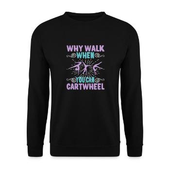 Pourquoi y aller si vous êtes gymnaste de gymnastique cycliste - Sweat-shirt Unisexe - noir - Devant - Alina (178cm) & Michal (187cm)