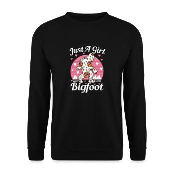 Just A Girl Who Loves Bigfoot Sasquatch - Unisex Sweatshirt - black - Front - Alina (178cm) & Michal (187cm)