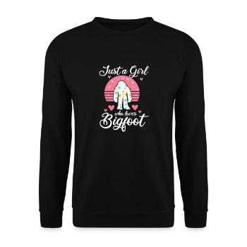 Just A Girl Who Loves Bigfoot Sasquatch - Unisex Sweatshirt - black - Front - Alina (178cm) & Michal (187cm)
