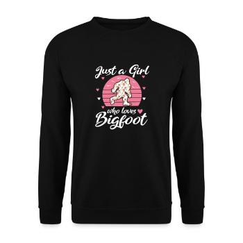 Just A Girl Who Loves Bigfoot Sasquatch - Unisex Sweatshirt - black - Front - Alina (178cm) & Michal (187cm)