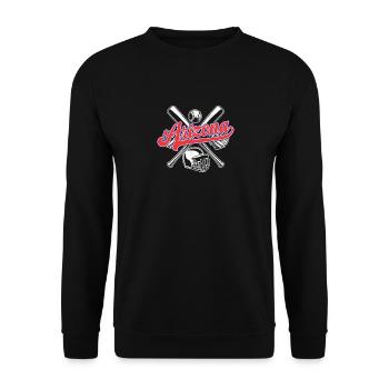 Vintage Arizona City Baseball en détresse Baseball - Sweat-shirt Unisexe - noir - Devant - Alina (178cm) & Michal (187cm)