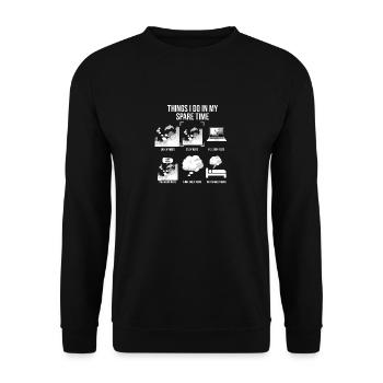 Ce que je fais pendant mon temps libre, biologiste marin - Sweat-shirt Unisexe - noir - Devant - Alina (178cm) & Michal (187cm)