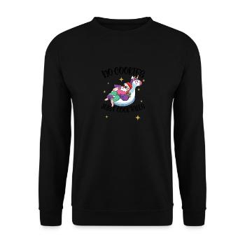 Cocktails sans biscuits, cocktails de Noël juillet - Sweat-shirt Unisexe - noir - Devant - Alina (178cm) & Michal (187cm)