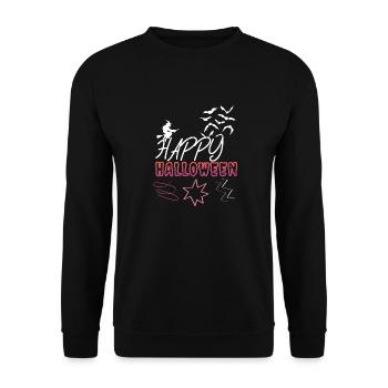 HAPPY HALLOWEEN - Sweat-shirt Unisexe - noir - Devant - Alina (178cm) & Michal (187cm)