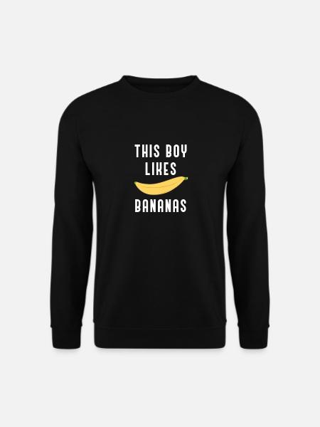 Lustiges Sprichwort Bananen essen exotische - Unisex Pullover - Schwarz