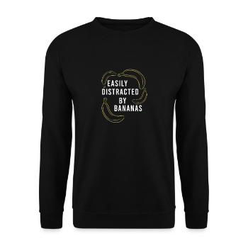 Dire ironique que les fruits sains sont distraits - Sweat-shirt Unisexe - noir - Devant - Alina (178cm) & Michal (187cm)