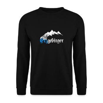 Erzgebirge Heimat Liebe Wandern - Unisex Pullover - Schwarz - Vorne - Alina (178cm) & Michal (187cm)