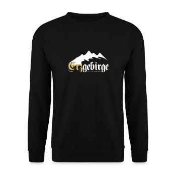 Erzgebirge Berg Wandern Walder Rauschen - Unisex Pullover - Schwarz - Vorne - Alina (178cm) & Michal (187cm)