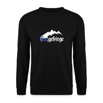 Erzgebirge Berg Wandern Walder Rauschen - Unisex Pullover - Schwarz - Vorne - Alina (178cm) & Michal (187cm)