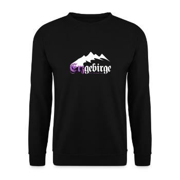 Erzgebirge Berg Wandern Walder Rauschen - Unisex Pullover - Schwarz - Vorne - Alina (178cm) & Michal (187cm)