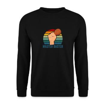 Truthahnbein-Tag Lustiger Masterbaster Thanks - Unisex Pullover - Schwarz - Vorne - Alina (178cm) & Michal (187cm)