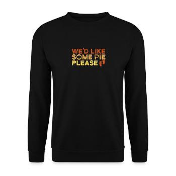 Drôle d’annonce de grossesse de Thanksgiving - Sweat-shirt Unisexe - noir - Devant - Alina (178cm) & Michal (187cm)