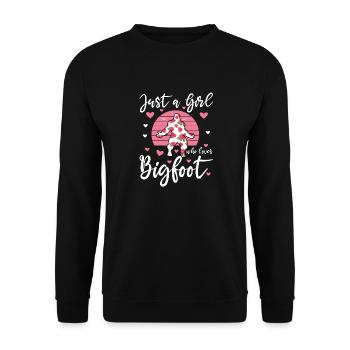 Just A Girl Who Loves Bigfoot Sasquatch - Unisex Sweatshirt - black - Front - Alina (178cm) & Michal (187cm)
