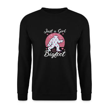Just A Girl Who Loves Bigfoot Sasquatch - Unisex Sweatshirt - black - Front - Alina (178cm) & Michal (187cm)