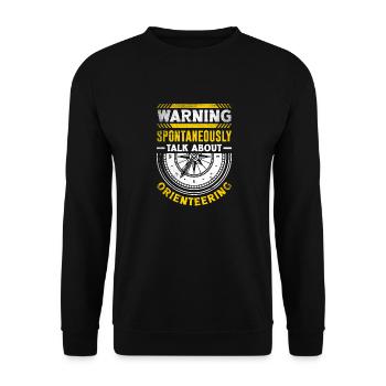 Orienteer Runner Running Orienteering Funny - Unisex Sweatshirt - black - Front - Alina (178cm) & Michal (187cm)