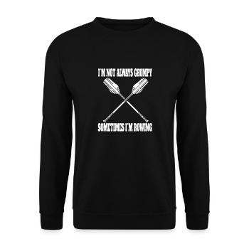 Ruderer Spruch Rudern Ruderin lustiger Ruderverein - Unisex Pullover - Schwarz - Vorne - Alina (178cm) & Michal (187cm)